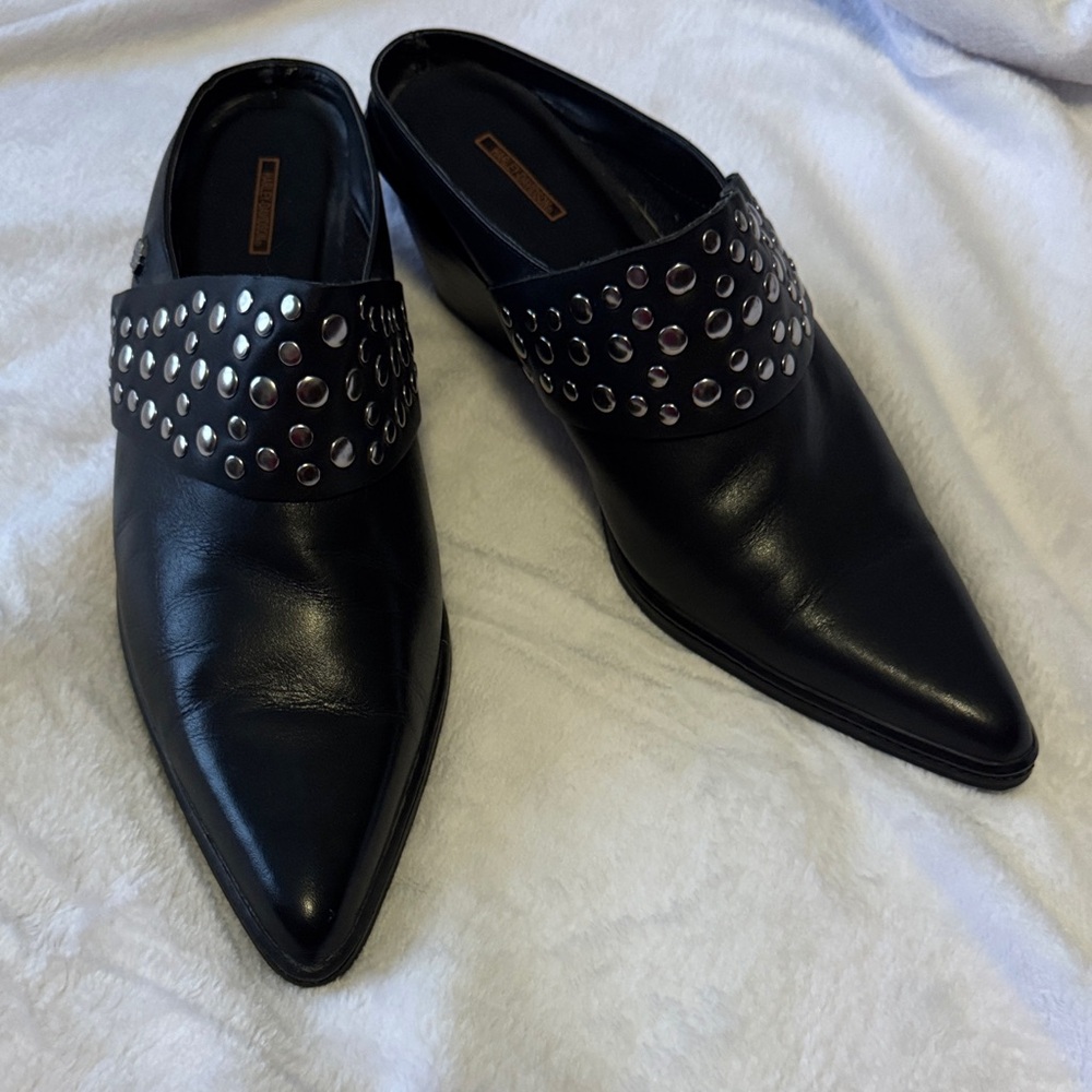 Harley-Davidson Black Studded Leather Clogs